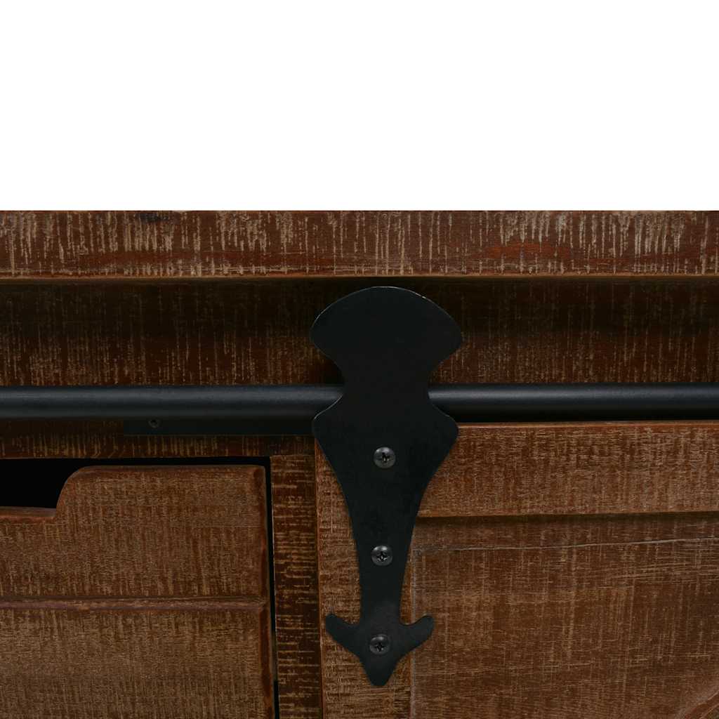 Storage Cabinet | Brown | Solid fir wood, MDF, steel | 64x33.5x75 cm
