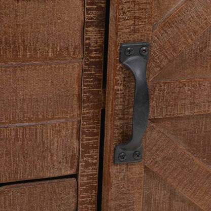 Storage Cabinet | Brown | Solid fir wood, MDF, steel | 64x33.5x75 cm