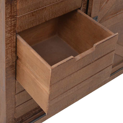 Storage Cabinet | Brown | Solid fir wood, MDF, steel | 64x33.5x75 cm