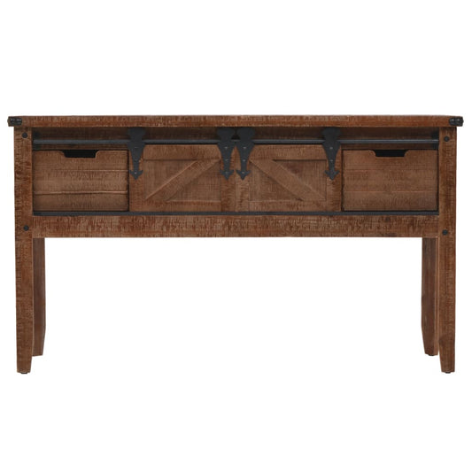 Console Table | Brown | Solid fir wood, MDF, steel | 131x35.5x75 cm