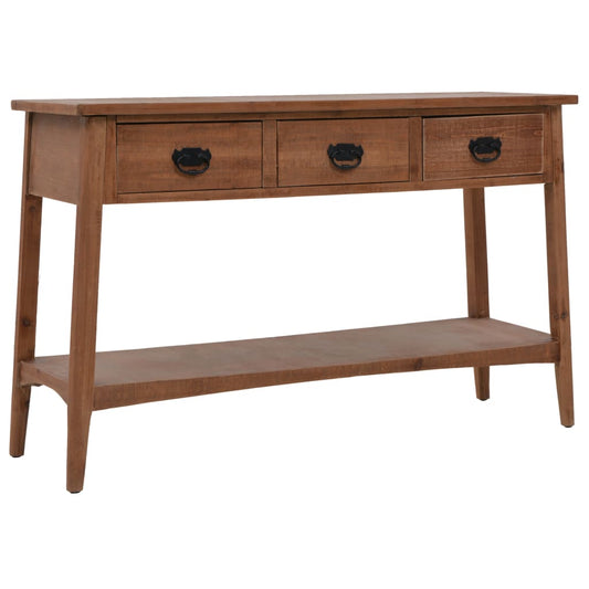 Console Table | Brown | Solid fir wood | 126cm x 40cm x 77.5cm
