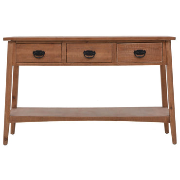 Console Table Solid Fir Wood 126x40x77.5 cm Brown