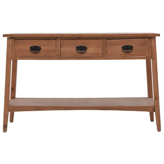 Console Table | Brown | Solid fir wood | 126cm x 40cm x 77.5cm
