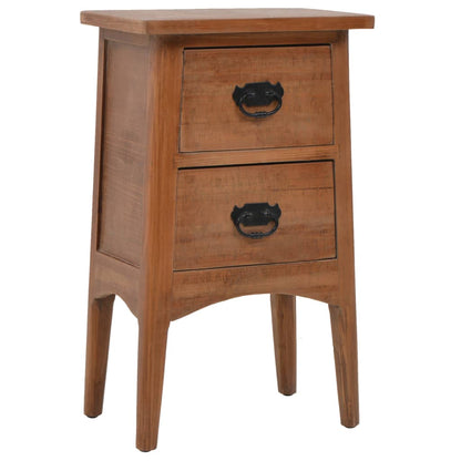 Bedside Cabinet | Brown | Solid Fir Wood | 40x29x68cm | Storage