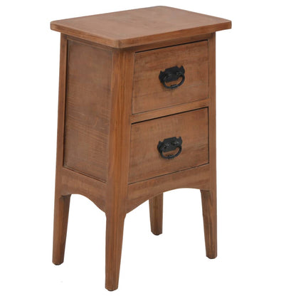 Bedside Cabinet | Brown | Solid Fir Wood | 40x29x68cm | Storage