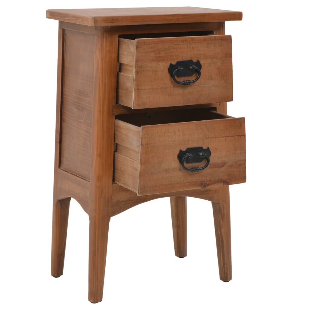 Bedside Cabinet | Brown | Solid Fir Wood | 40x29x68cm | Storage
