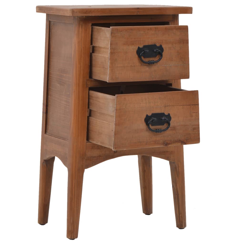 Bedside Cabinet | Brown | Solid Fir Wood | 40x29x68cm | Storage