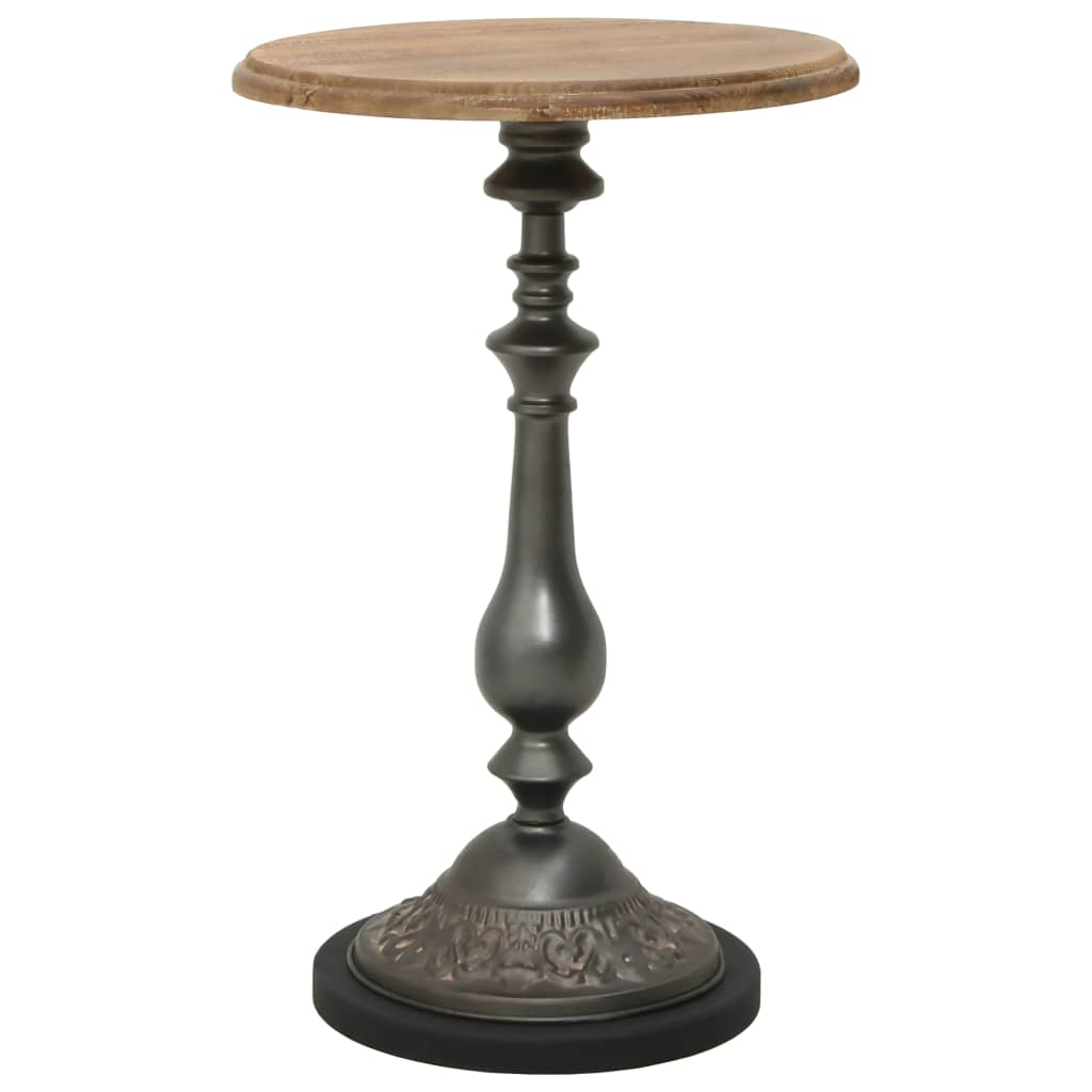 End Table | Brown | Solid fir wood and steel | Small |  Simplistic