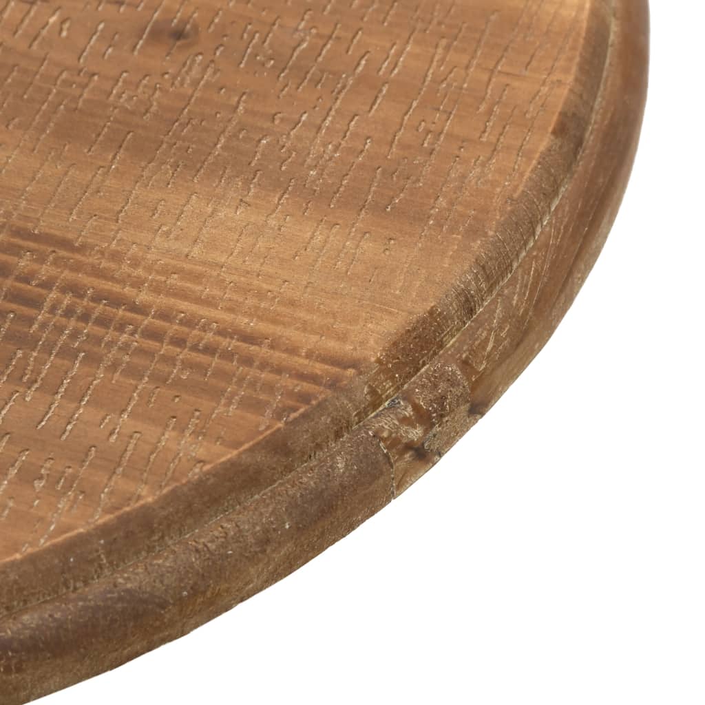 End Table | Brown | Solid fir wood and steel | Small |  Simplistic