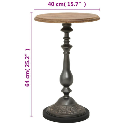 End Table | Brown | Solid fir wood and steel | Small |  Simplistic