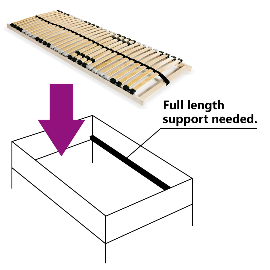 Bed Slatted Base | Light brown, beige