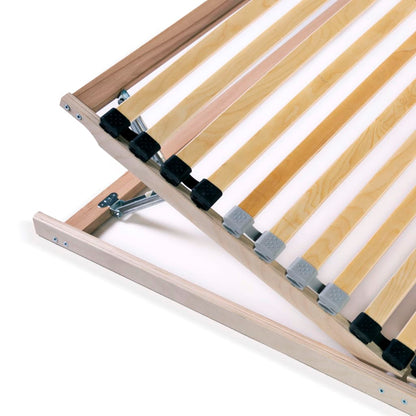 Slatted Bed Base without Mattress with 28 Slats 7 Zones 90x200 cm