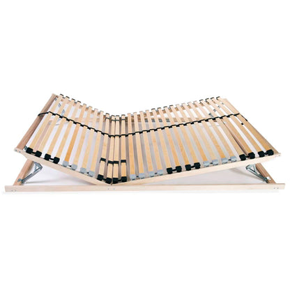 Slatted Bed Base without Mattress with 28 Slats 7 Zones 100x200 cm
