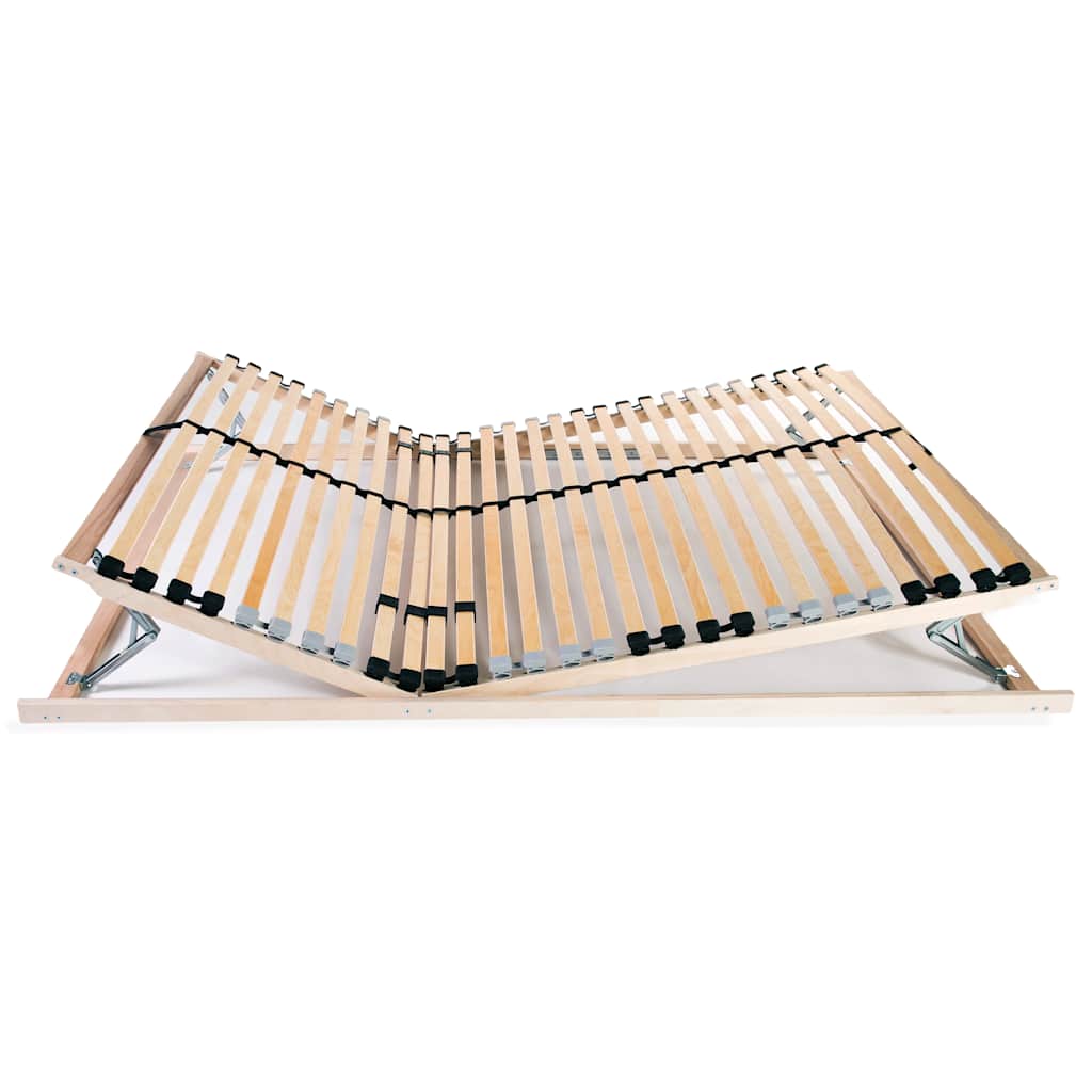 Slatted Bed Base without Mattress with 28 Slats 7 Zones 140x200 cm
