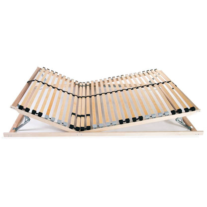 Slatted Bed Base without Mattress with 28 Slats 7 Zones 140x200 cm