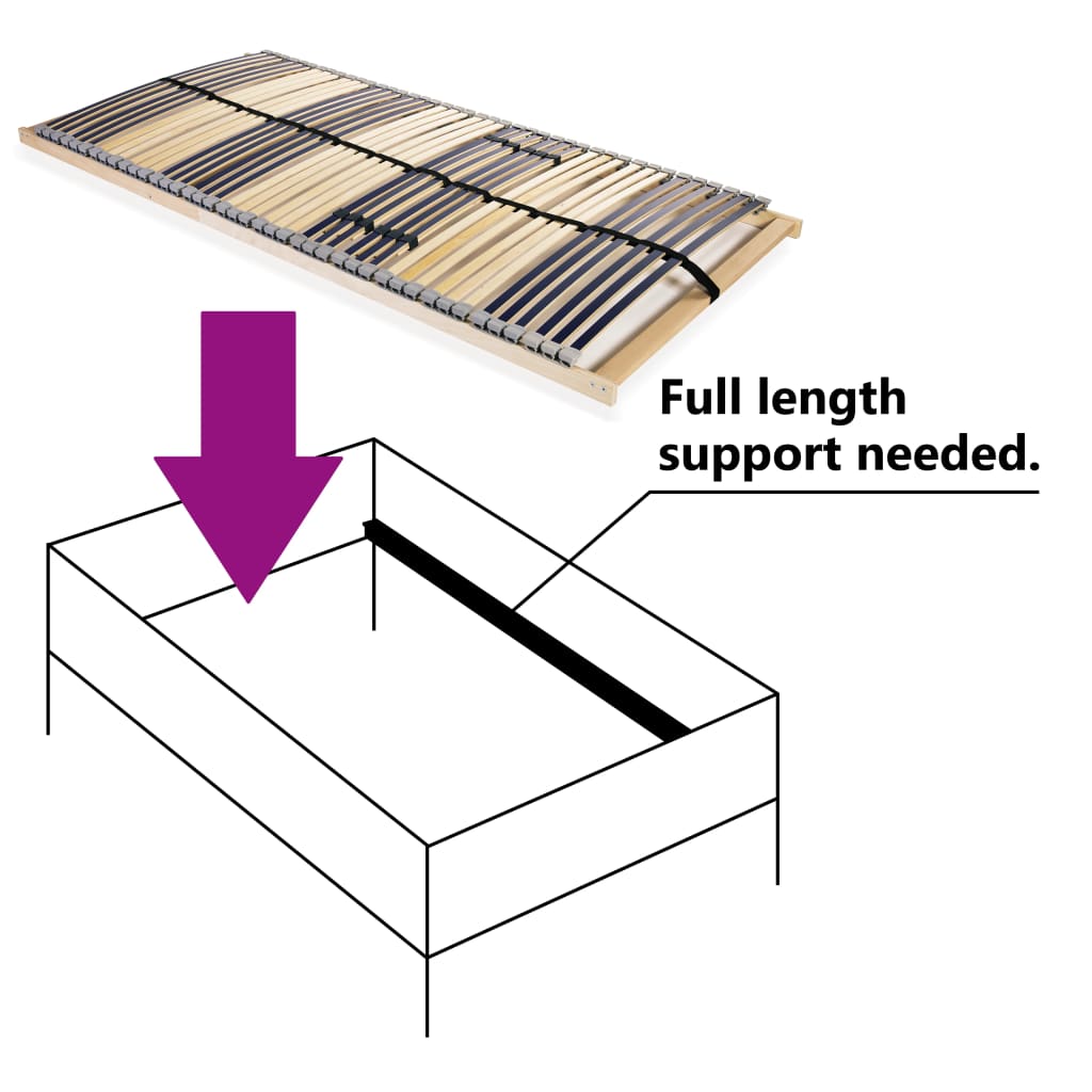 Bed Base | Natural Beechwood | Beechwood frame, birch slats | 120x200 cm