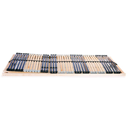 Slatted Bed Base without Mattress with 42 Slats 7 Zones 70x200 cm