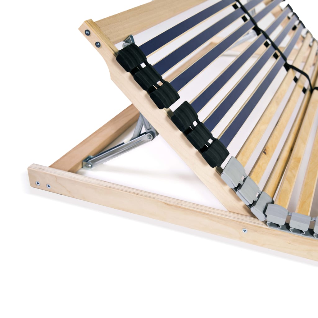 Slatted Bed Base without Mattress with 42 Slats 7 Zones 140x200 cm