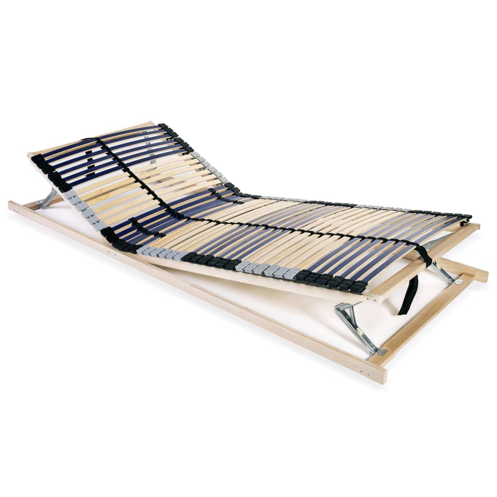 Slatted Bed Base without Mattress with 42 Slats 7 Zones 80x200 cm