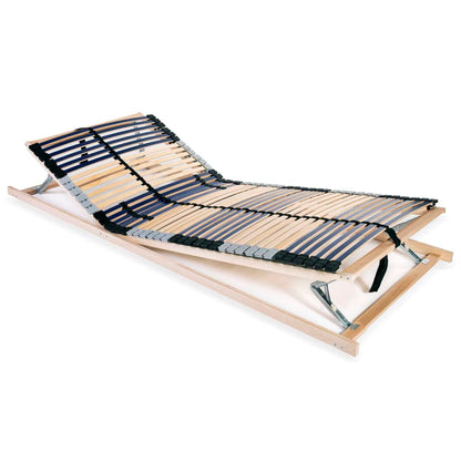 Slatted Bed Base without Mattress with 42 Slats 7 Zones 80x200 cm
