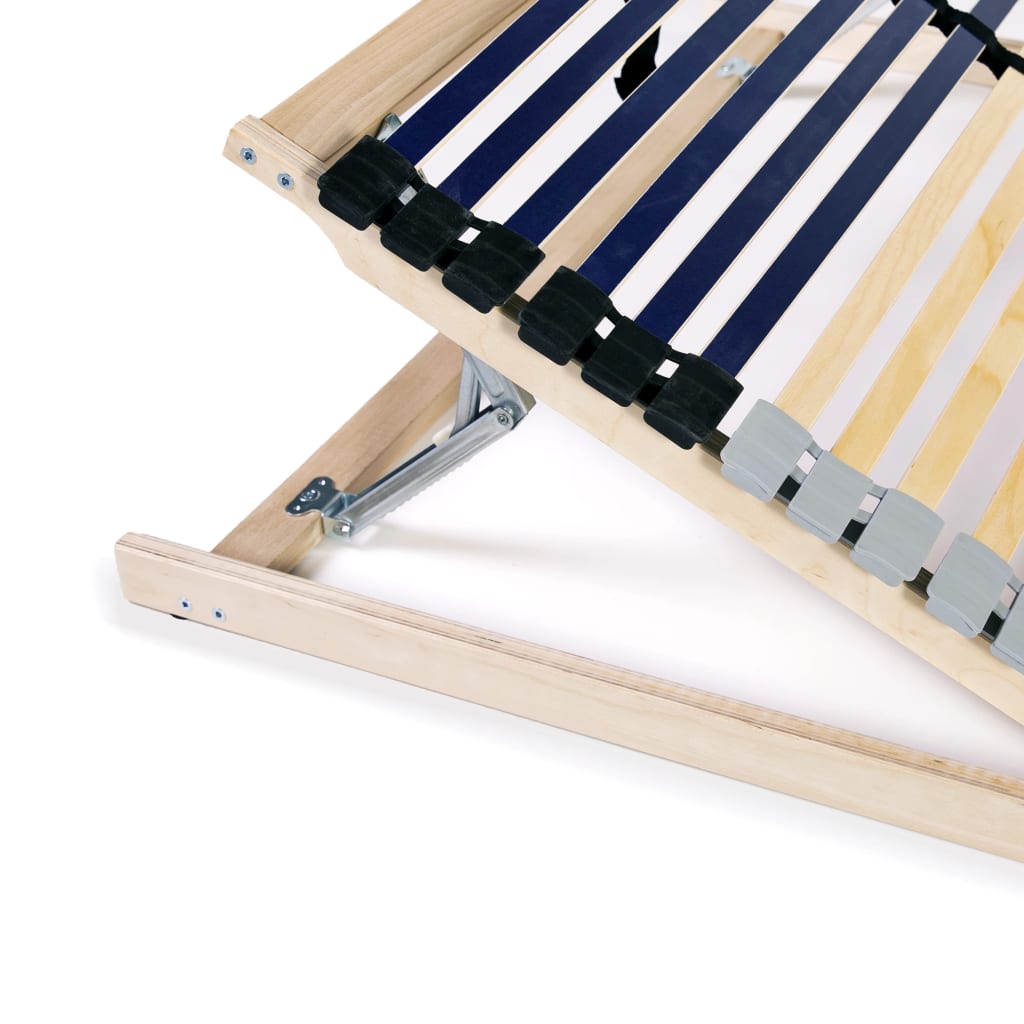 Slatted Bed Base without Mattress with 42 Slats 7 Zones 80x200 cm