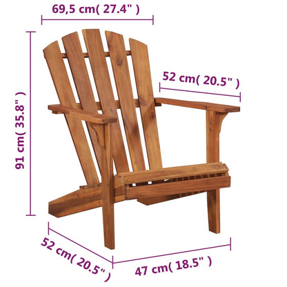 vidaXL Garden Chair Brown Solid acacia wood Standard Durable