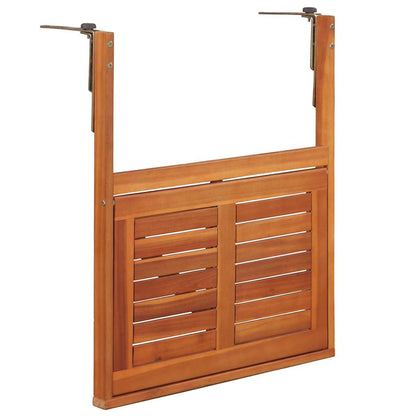 Hanging Balcony Table 64.5x44x80 cm Solid Acacia Wood