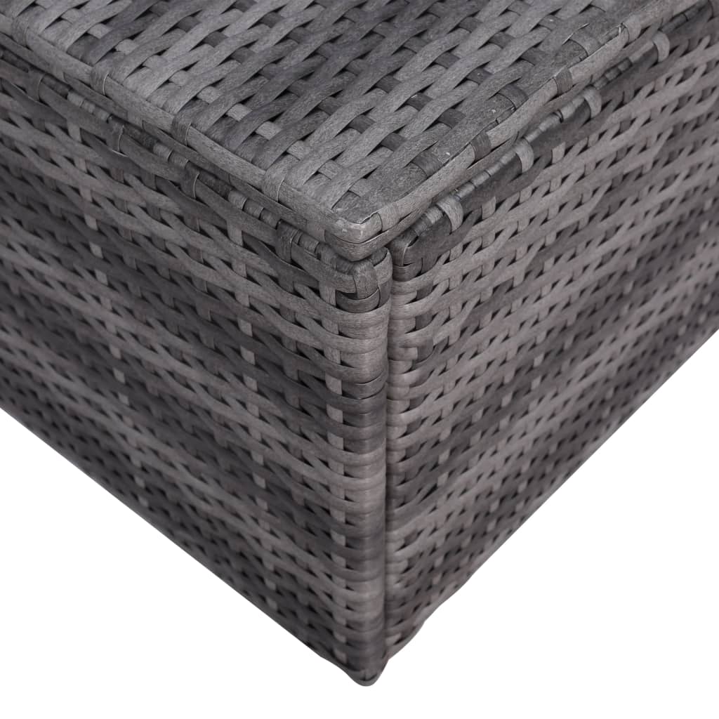 5 Piece Patio Sofa Set with Cushions & Pillows Poly Rattan Gray