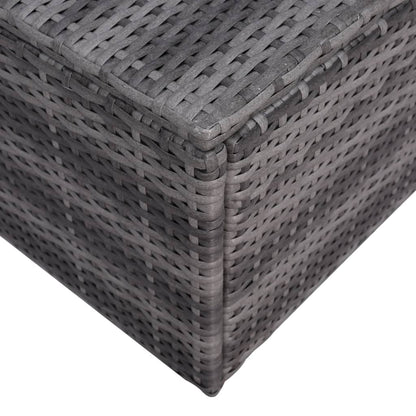 5 Piece Patio Sofa Set with Cushions & Pillows Poly Rattan Gray