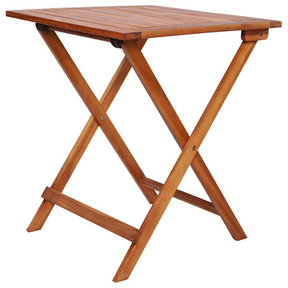 44015 vidaXL 3 Piece Folding Bistro Set Solid Acacia Wood