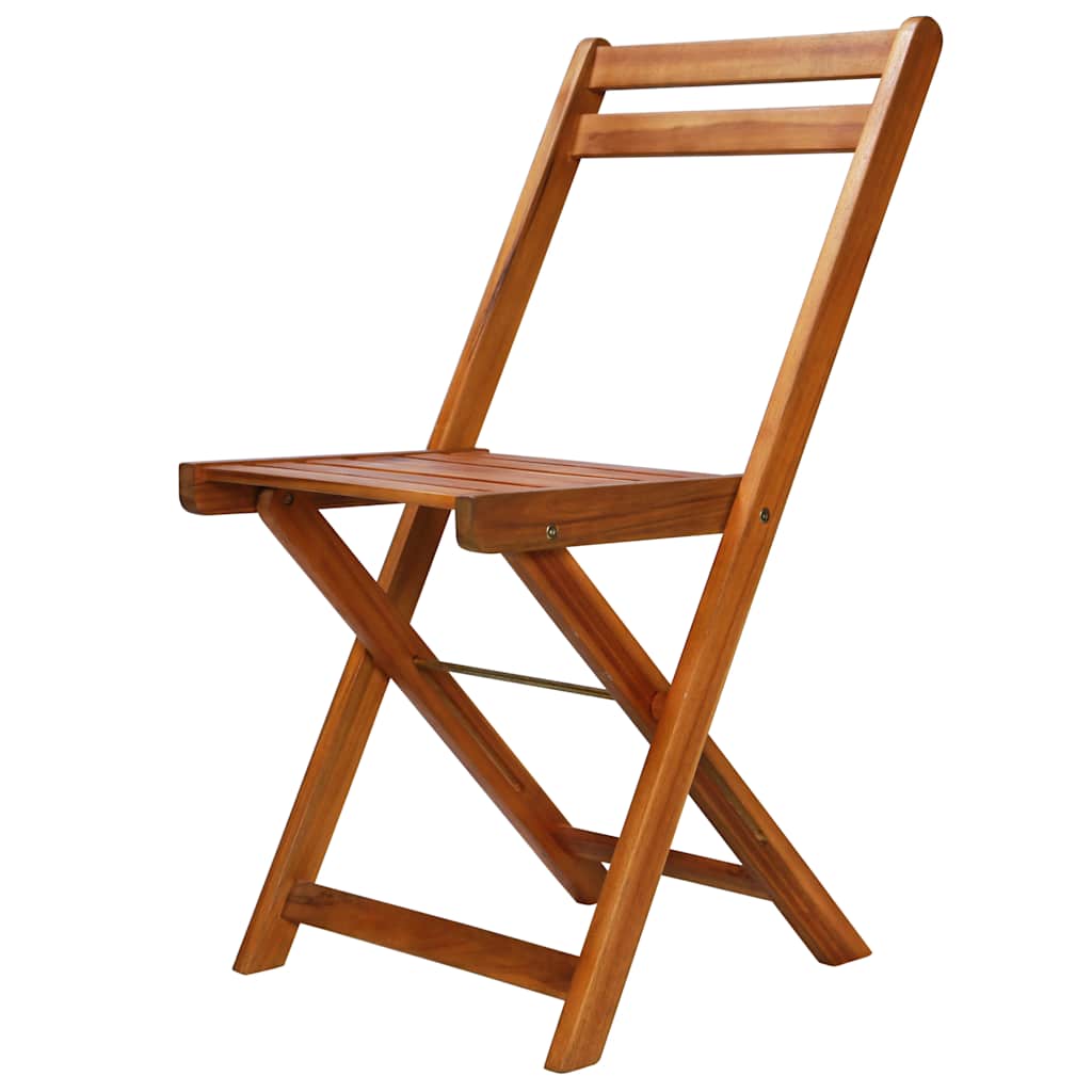 44015 vidaXL 3 Piece Folding Bistro Set Solid Acacia Wood