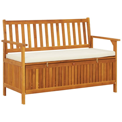Patio Storage Bench Solid Acacia Wood 47.2"x24.8"x33.1