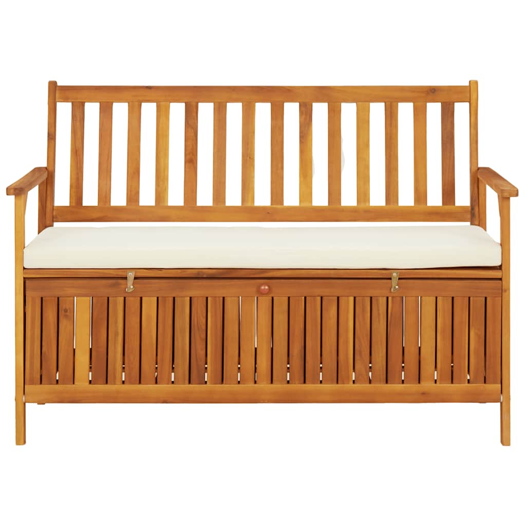 Patio Storage Bench Solid Acacia Wood 47.2"x24.8"x33.1