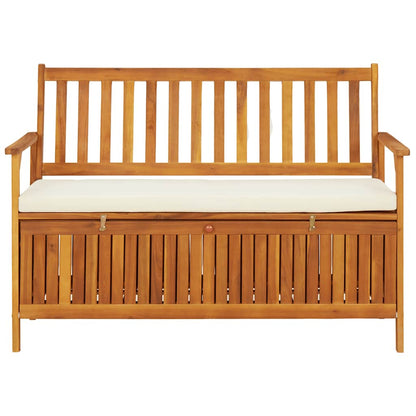 Patio Storage Bench Solid Acacia Wood 47.2"x24.8"x33.1