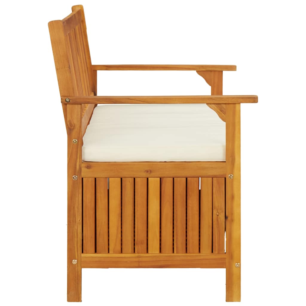 Patio Storage Bench Solid Acacia Wood 47.2"x24.8"x33.1