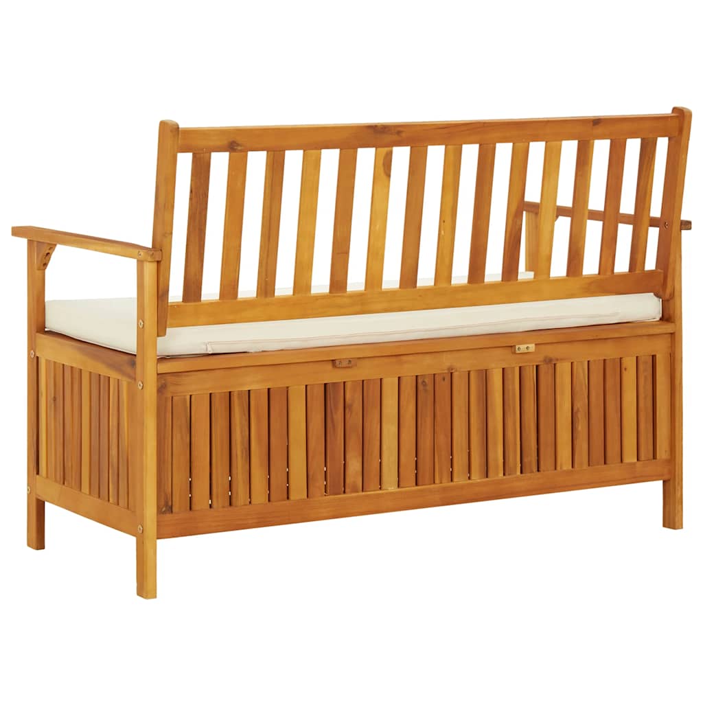 Patio Storage Bench Solid Acacia Wood 47.2"x24.8"x33.1
