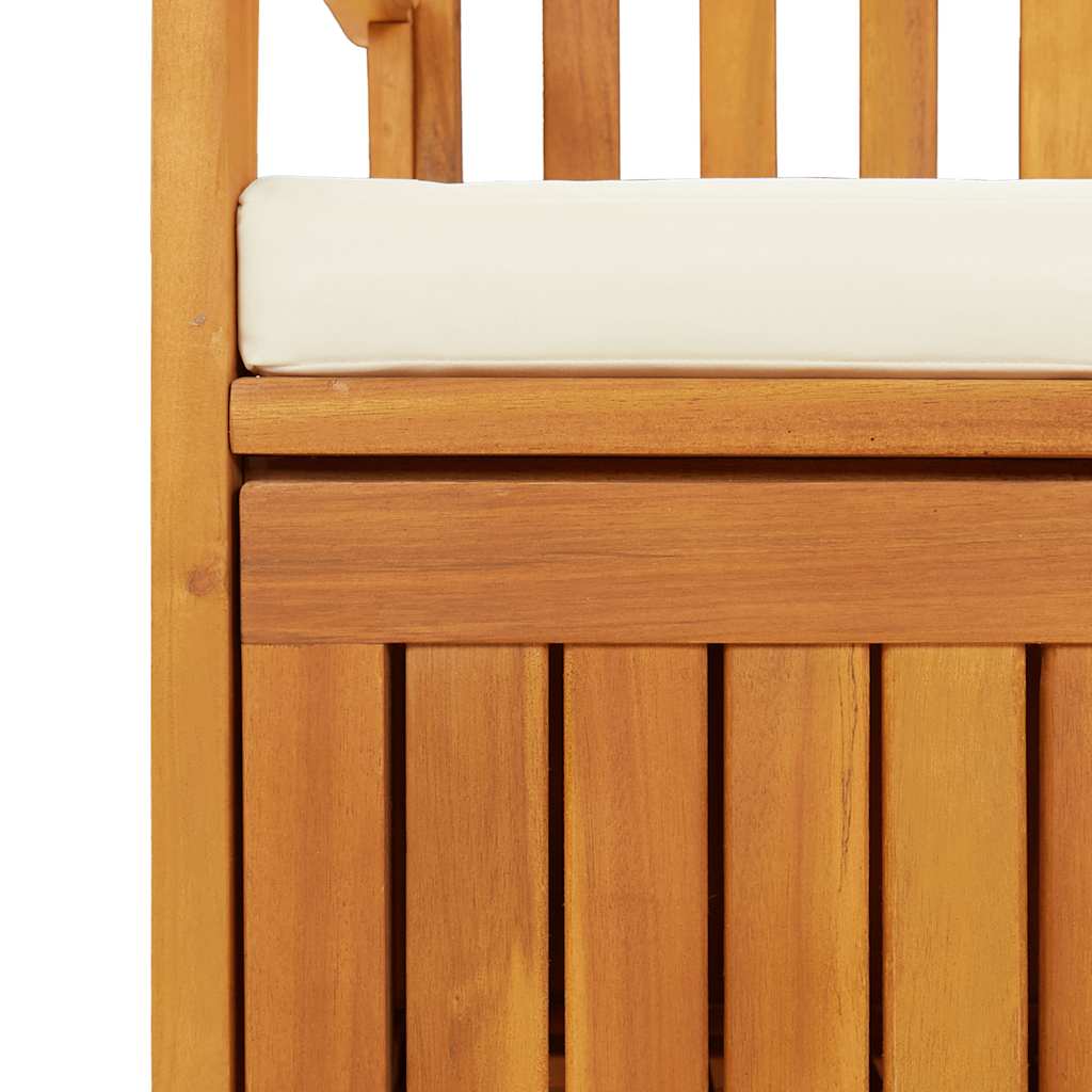 Patio Storage Bench Solid Acacia Wood 47.2"x24.8"x33.1