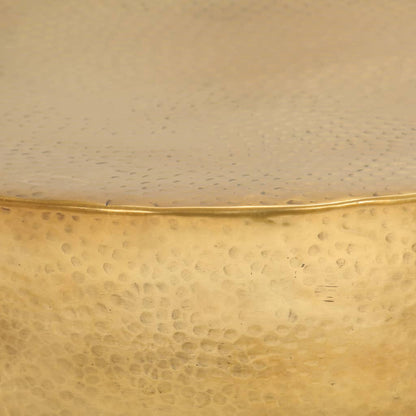 Coffee Table Hammered Aluminium 70x30 cm Brass