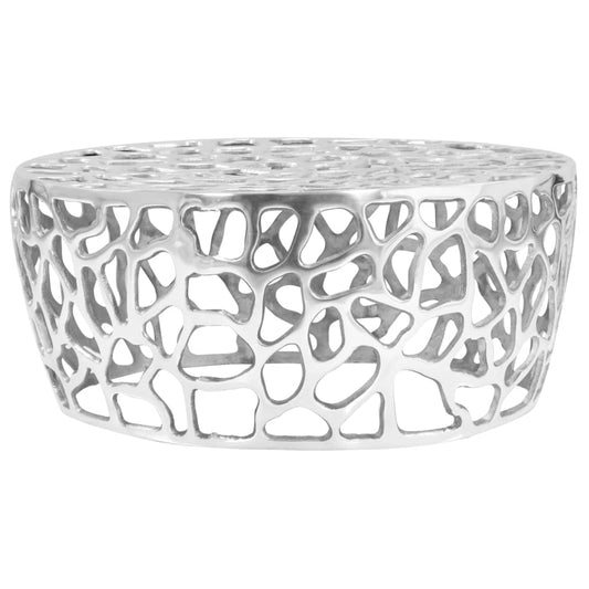 246513 vidaXL Coffee Table Casted Aluminium 70x30 cm Silver