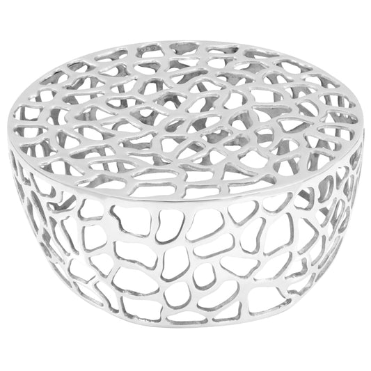 246513 vidaXL Coffee Table Casted Aluminium 70x30 cm Silver