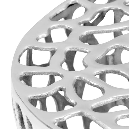246513 vidaXL Coffee Table Casted Aluminium 70x30 cm Silver