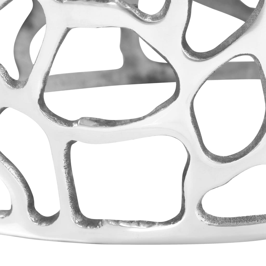 246513 vidaXL Coffee Table Casted Aluminium 70x30 cm Silver