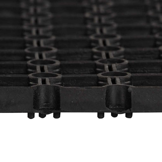 Doormat | Black | 100% Rubber | 80x120 cm | Anti-Fatigue Mat