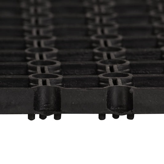 Doormat | Black | 100% Rubber | 100x150 cm | Non-slip | Doormat