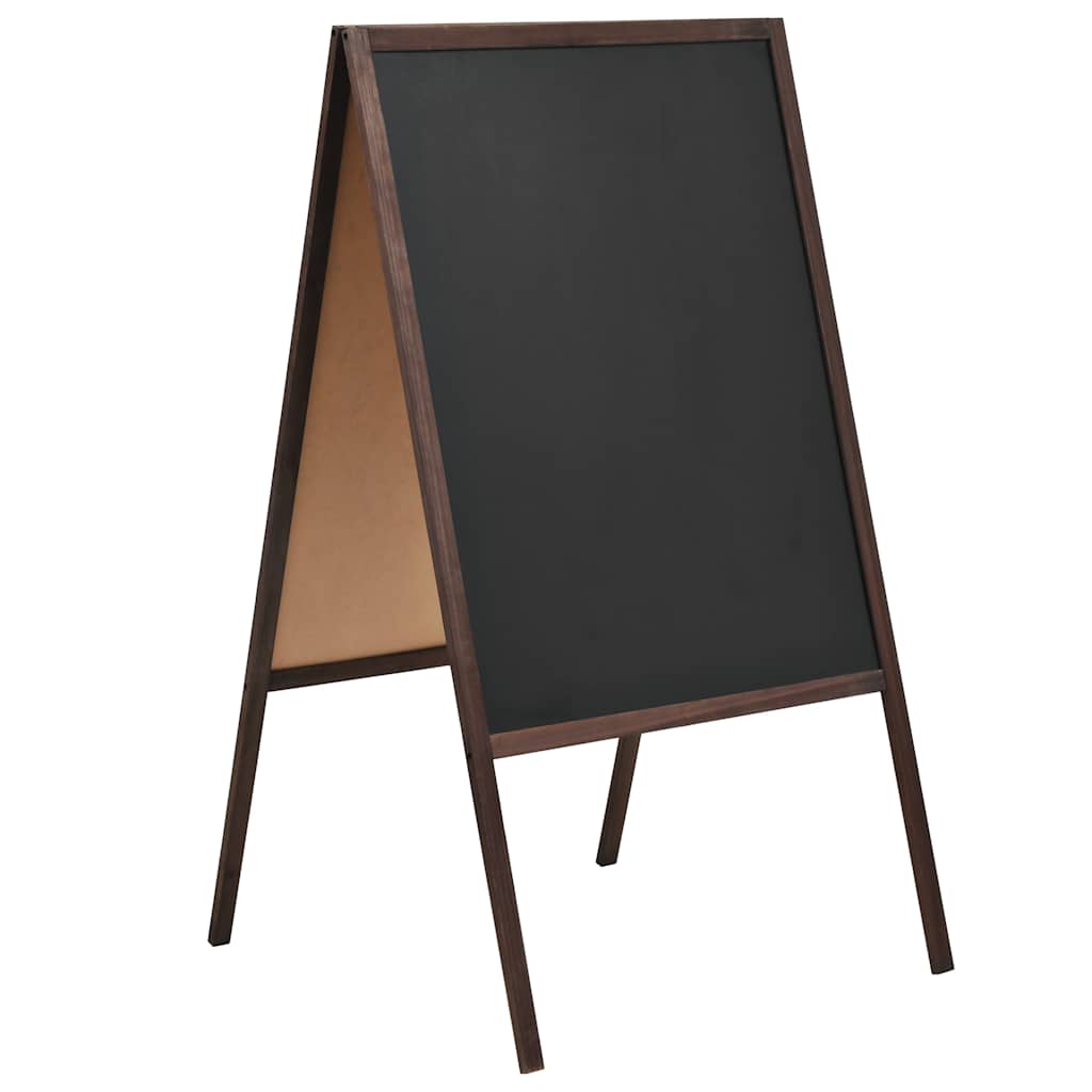 246428 vidaXL Double-sided Blackboard Cedar Wood Free Standing 60x80 cm