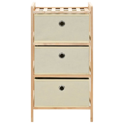 Storage Rack | Beige | Solid Cedar wood, Polypropylene fabric