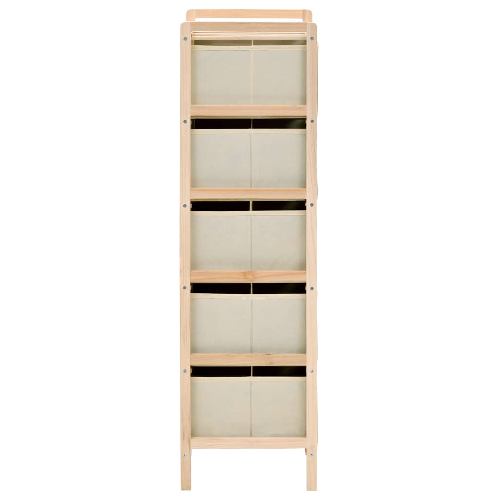 Storage Rack | Beige, Cedar | Cedar Wood, Polypropylene | Medium