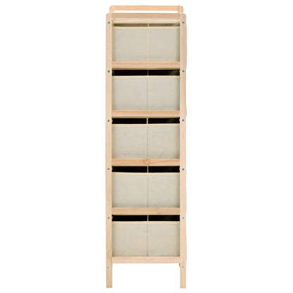 Storage Rack | Beige, Cedar | Cedar Wood, Polypropylene | Medium