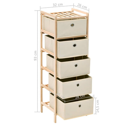 Storage Rack | Beige, Cedar | Cedar Wood, Polypropylene | Medium