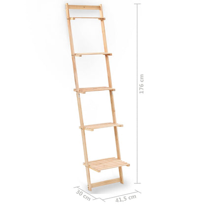 246438 vidaXL Ladder Wall Shelf Cedar Wood 41,5x30x176 cm